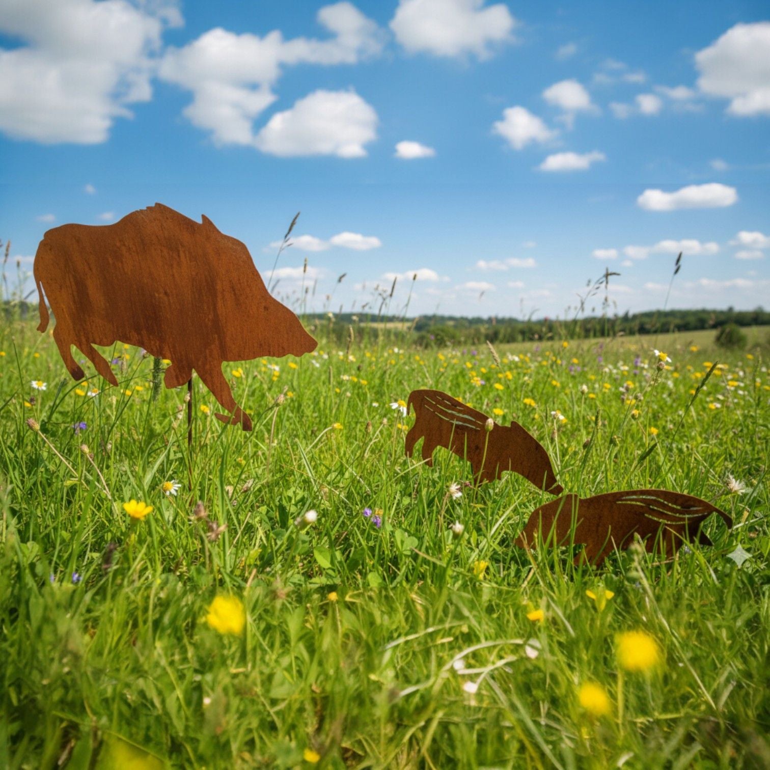 Bache mit Frischlingen quadratisch-Photoroom